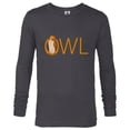thumbnail image 1 of Disney Winnie the Pooh Owl Classic Lettering - Long Sleeve T-Shirt for Men - Customized-Charcoal Heather, 1 of 5
