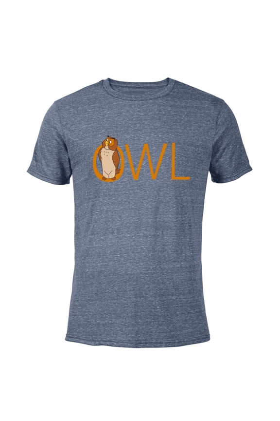Winnie the Pooh Owl Classic Lettering - Short Sleeve Blended T-Shirt for Adults - Customized-Navy Heather