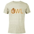 thumbnail image 1 of Disney Winnie the Pooh Owl Classic Lettering - Short Sleeve Blended T-Shirt for Adults - Customized-Yellow, 1 of 5