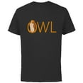 thumbnail image 1 of Disney Winnie the Pooh Owl Classic Lettering - Short Sleeve Cotton T-Shirt for Adults - Customized-Black, 1 of 5