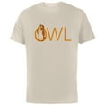 thumbnail image 1 of Disney Winnie the Pooh Owl Classic Lettering - Short Sleeve Cotton T-Shirt for Adults - Customized-Natural, 1 of 5