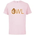 thumbnail image 1 of Disney Winnie the Pooh Owl Classic Lettering - Short Sleeve Cotton T-Shirt for Adults - Customized-Soft Pink, 1 of 5