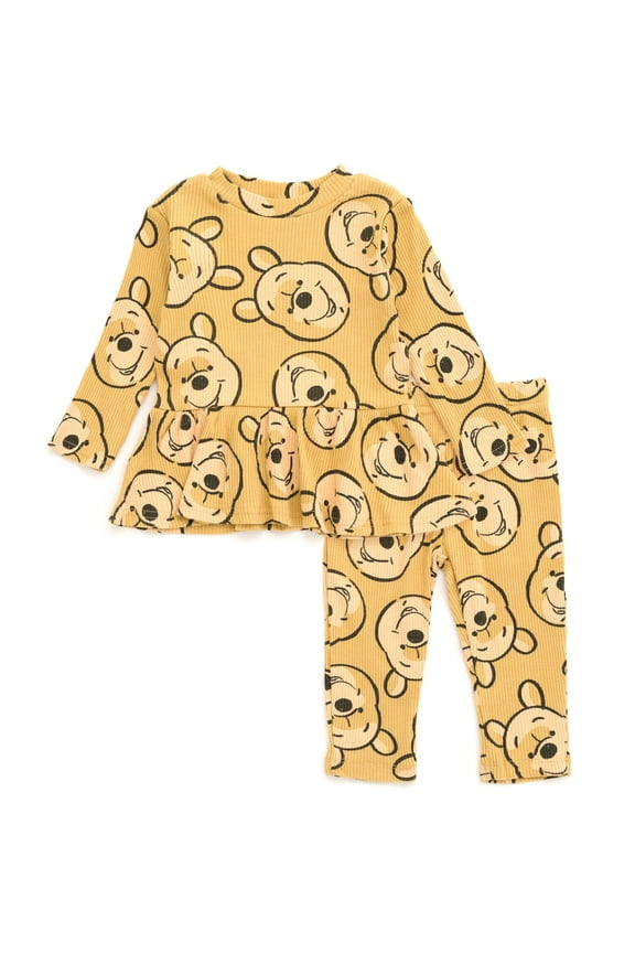 Winnie the Pooh Peplum T-Shirt and Pants Newborn to Toddler