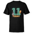 thumbnail image 1 of Disney Winnie the Pooh & Piglet Birthday 11 Years Old Today - Short Sleeve T-Shirt for Kids - Customized-Black, 1 of 5