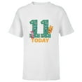 thumbnail image 1 of Disney Winnie the Pooh & Piglet Birthday 11 Years Old Today - Short Sleeve T-Shirt for Kids - Customized-White, 1 of 5