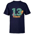 thumbnail image 1 of Disney Winnie the Pooh & Piglet Birthday 13 Years Old Today - Short Sleeve T-Shirt for Kids - Customized-Navy, 1 of 5