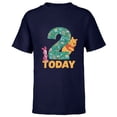 thumbnail image 1 of Disney Winnie the Pooh & Piglet Birthday 2 Years Old Today - Short Sleeve T-Shirt for Kids - Customized-Navy, 1 of 5