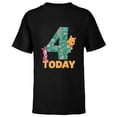 thumbnail image 1 of Disney Winnie the Pooh & Piglet Birthday 4 Years Old Today - Short Sleeve T-Shirt for Kids - Customized-Black, 1 of 5