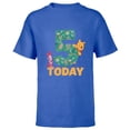 thumbnail image 1 of Disney Winnie the Pooh & Piglet Birthday 5 Years Old Today - Short Sleeve T-Shirt for Kids - Customized-Royal, 1 of 5
