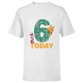 thumbnail image 1 of Disney Winnie the Pooh & Piglet Birthday 6 Years Old Today - Short Sleeve T-Shirt for Kids - Customized-White, 1 of 5