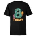 thumbnail image 1 of Disney Winnie the Pooh & Piglet Birthday 8 Years Old Today - Short Sleeve T-Shirt for Kids - Customized-Black, 1 of 5