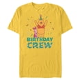thumbnail image 1 of Disney Winnie the Pooh & Piglet Birthday Crew Party Matching - Short Sleeve Blended T-Shirt for Adults - Customized-Yellow, 1 of 5