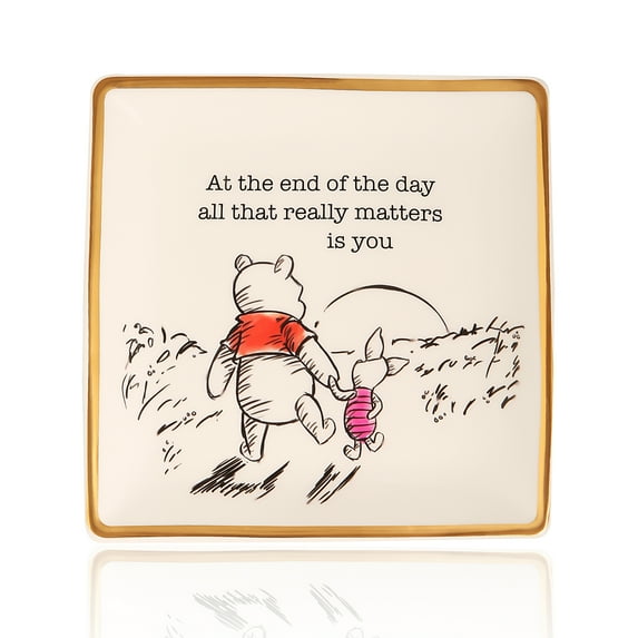 Disney Winnie the Pooh Piglet Ceramic Trinket Tray Jewelry Plate Ring Holder Dish