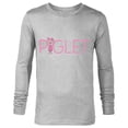 thumbnail image 1 of Disney Winnie the Pooh Piglet Classic Lettering - Long Sleeve T-Shirt for Men - Customized-Athletic Heather, 1 of 5
