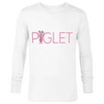 thumbnail image 1 of Disney Winnie the Pooh Piglet Classic Lettering - Long Sleeve T-Shirt for Men - Customized-White, 1 of 5