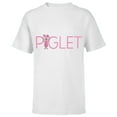 thumbnail image 1 of Disney Winnie the Pooh Piglet Classic Lettering - Short Sleeve T-Shirt for Kids - Customized-White, 1 of 5