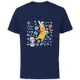 thumbnail image 1 of Disney Winnie the Pooh & Piglet Easter Besties and Blooms - Short Sleeve Cotton T-Shirt for Adults - Customized-Navy, 1 of 5