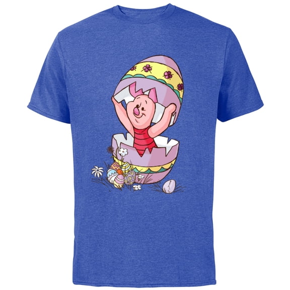 Disney Winnie the Pooh Piglet Easter Egg - Short Sleeve Cotton T-Shirt for Adults - Customized-Royal Heather