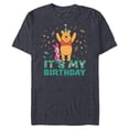 thumbnail image 1 of Disney Winnie the Pooh & Piglet It’s my Birthday Party - Short Sleeve Blended T-Shirt for Adults - Customized-Navy Heather, 1 of 5