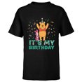 thumbnail image 1 of Disney Winnie the Pooh & Piglet It’s my Birthday Party - Short Sleeve T-Shirt for Kids - Customized-Black, 1 of 5