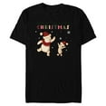 thumbnail image 1 of Disney Winnie the Pooh & Piglet Kinda Feels Like Christmas - Short Sleeve Blended T-Shirt for Adults - Customized-Black, 1 of 5