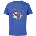 thumbnail image 1 of Disney Winnie the Pooh & Piglet Kinda Feels Like Christmas - Short Sleeve Cotton T-Shirt for Adults - Customized-Royal Heather, 1 of 5