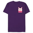 thumbnail image 1 of Disney Winnie the Pooh Piglet Small Block Character Pocket - Short Sleeve Blended T-Shirt for Adults - Customized-Purple, 1 of 5