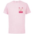 thumbnail image 1 of Disney Winnie the Pooh Piglet Small Block Character Pocket - Short Sleeve Cotton T-Shirt for Adults - Customized-Soft Pink, 1 of 5