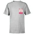 thumbnail image 1 of Disney Winnie the Pooh Piglet Small Block Character Pocket - Short Sleeve T-Shirt for Kids - Customized-Athletic Heather, 1 of 5