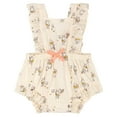 thumbnail image 1 of Disney Winnie the Pooh Piglet Square Neck Sleeveless Ruffle Romper Newborn to Infant, 1 of 4