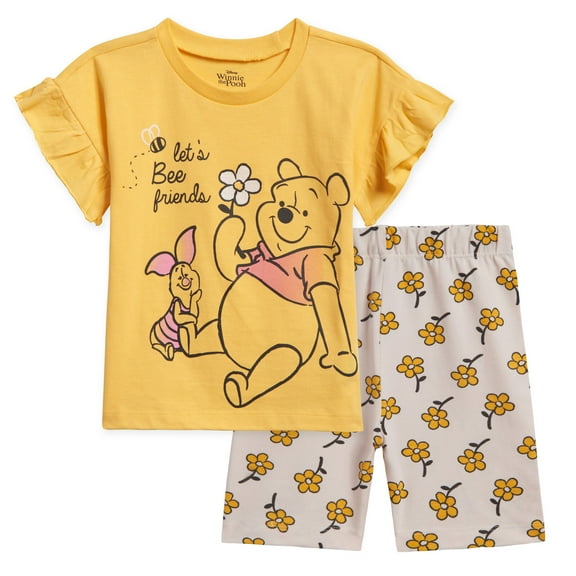 Disney Winnie the Pooh Piglet T-Shirt and Bike Shorts Outfit Set Infant to Toddler