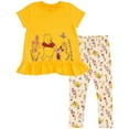 thumbnail image 1 of Disney Winnie the Pooh Piglet Toddler Girls Peplum T-Shirt and Leggings Outfit Set Newborn to Toddler, 1 of 5