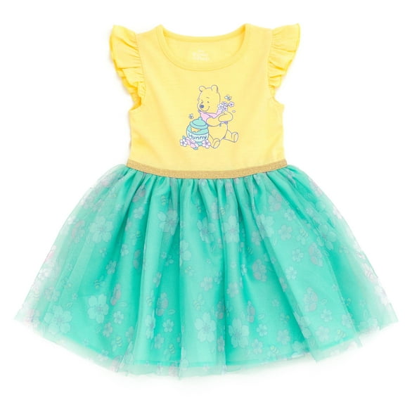 Disney Winnie the Pooh Pleated Tulle Tutu Dress Infant to Little Kid