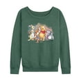thumbnail image 1 of Disney - Winnie the Pooh - Pooh And Group Watercolor - Women's Lightweight French Terry Long Sleeve Shirt, 1 of 4