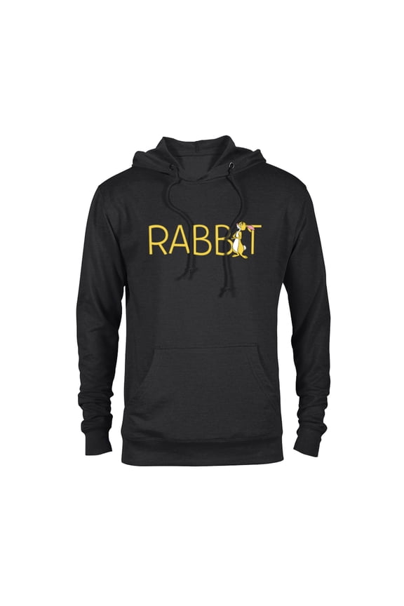 Winnie the Pooh Rabbit Classic Lettering - Pullover Hoodie for Adults - Customized-Black