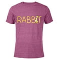 thumbnail image 1 of Disney Winnie the Pooh Rabbit Classic Lettering - Short Sleeve Blended T-Shirt for Adults - Customized-Purple, 1 of 5