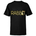 thumbnail image 1 of Disney Winnie the Pooh Rabbit Classic Lettering - Short Sleeve T-Shirt for Kids - Customized-Black, 1 of 5