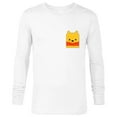 thumbnail image 1 of Disney Winnie the Pooh Small Block Character Pocket - Long Sleeve T-Shirt for Men - Customized-White, 1 of 5