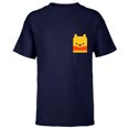 thumbnail image 1 of Disney Winnie the Pooh Small Block Character Pocket - Short Sleeve T-Shirt for Kids - Customized-Navy, 1 of 5