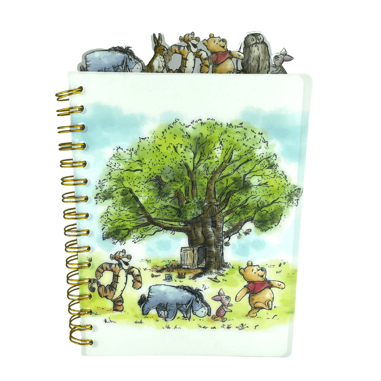 Disney Winnie the Pooh 8x7 Spiral Notebook: School Journal with