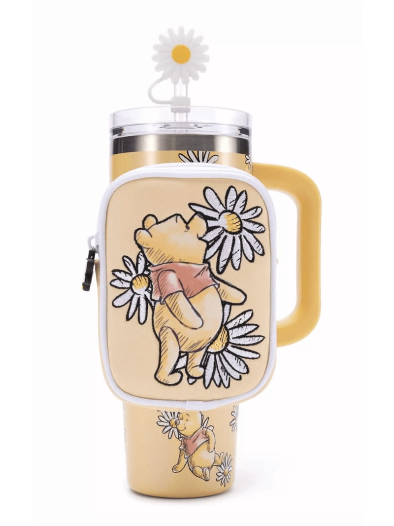 Disney Winnie the Pooh Stainless Steel Travel Tumbler with Straw