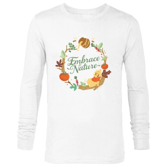 Disney Winnie the Pooh Stylized Wreath Hunny Embrace Nature - Long Sleeve T-Shirt for Men - Customized-White