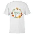 thumbnail image 1 of Disney Winnie the Pooh Stylized Wreath Hunny Embrace Nature - Short Sleeve T-Shirt for Kids - Customized-White, 1 of 5