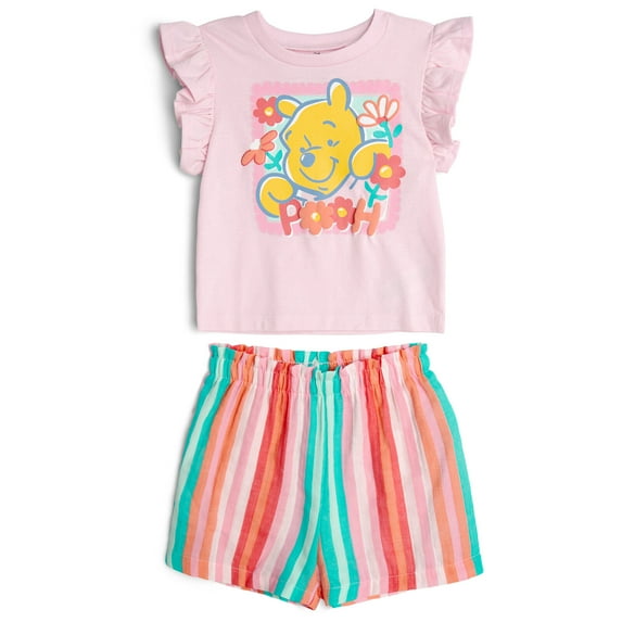Disney Winnie the Pooh T-Shirt and Gauze Shorts Outfit Set Infant to Little Kid
