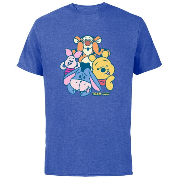 Disney Winnie the Pooh Team - Short Sleeve Cotton T-Shirt for Adults - Customized-Royal Heather