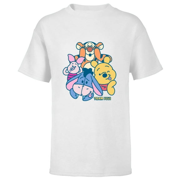Disney Winnie the Pooh Team - Short Sleeve T-Shirt for Kids - Customized-White