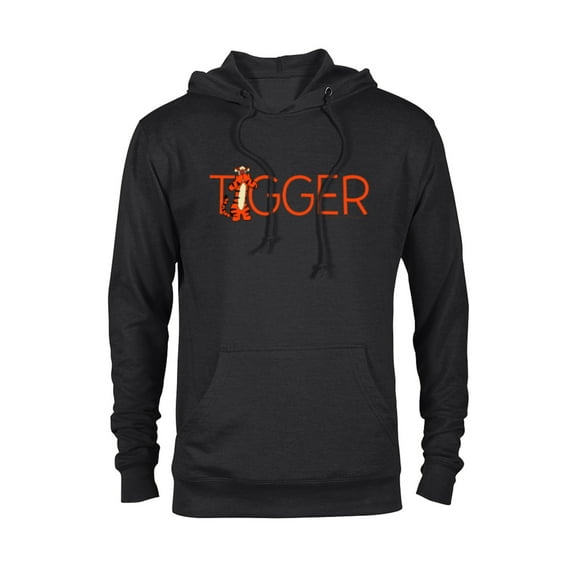 Disney Winnie the Pooh Tigger Classic Lettering - Pullover Hoodie for Adults - Customized-Black
