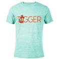 thumbnail image 1 of Disney Winnie the Pooh Tigger Classic Lettering - Short Sleeve Blended T-Shirt for Adults - Customized-Ocean Blue, 1 of 5
