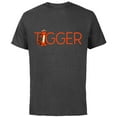 thumbnail image 1 of Disney Winnie the Pooh Tigger Classic Lettering - Short Sleeve Cotton T-Shirt for Adults - Customized-Charcoal, 1 of 5