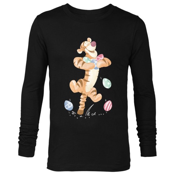 Disney Winnie the Pooh Tigger Easter Egg Bounce - Long Sleeve T-Shirt for Men - Customized-Black